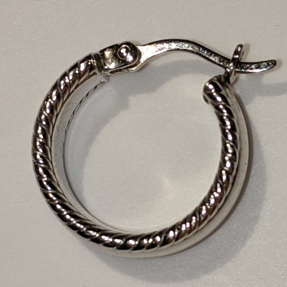 New Silver 925 Hoop Earring - Picture 2 of 6